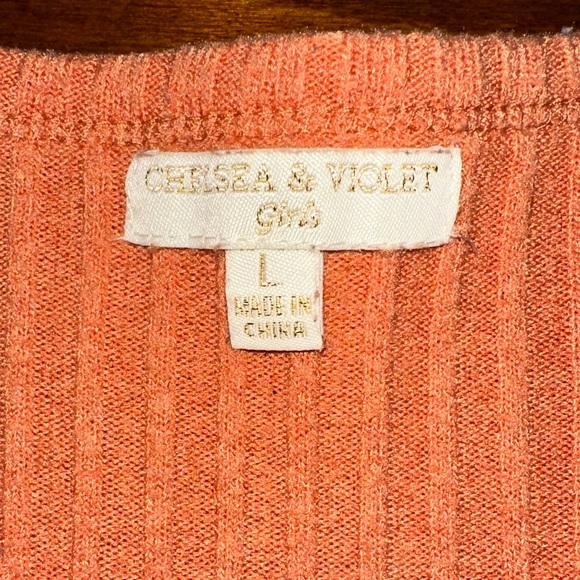 Chelsea & Violet orange ribbed button shirt - Picture 4 of 4